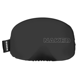 Ein schwarzes Etui mit "NAKED" in weiß, ideal als Skibrillen Schutz oder Brillenputztuch Microfaser für Ihre NAKED Optics Skibrillen.