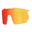Rot und orange getönte NAKED Optics Sportbrille mit der Aufschrift Optics und CAT 2 auf weißem Hintergrund, mit polarisierten Gläsern für verbesserte Klarheit und zuverlässigen UV-Schutz.