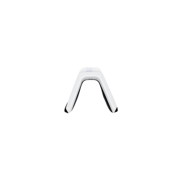 Ein weißer, V-förmiger Griff mit schwarzen Kanten auf weißem Grund - perfekt als Nasensteg für NAKED Optics VOLT Sportbrille, als Zubehör oder Ersatzteile.