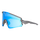 Die NAKED Optics Sportsonnenbrille hat ein einzelnes blaues, versiegeltes Glas, einen schwarzen Rahmen und ein NAKED-Branding an der Seite. Sie bietet UV400-Schutz für optimale Augensicherheit.