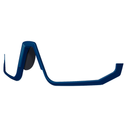 Seitenansicht der blauen NAKED Optics Fullframe Sportbrille mit dickem Rahmen und durchgehendem Glas, ideal für einen aktiven Lebensstil.